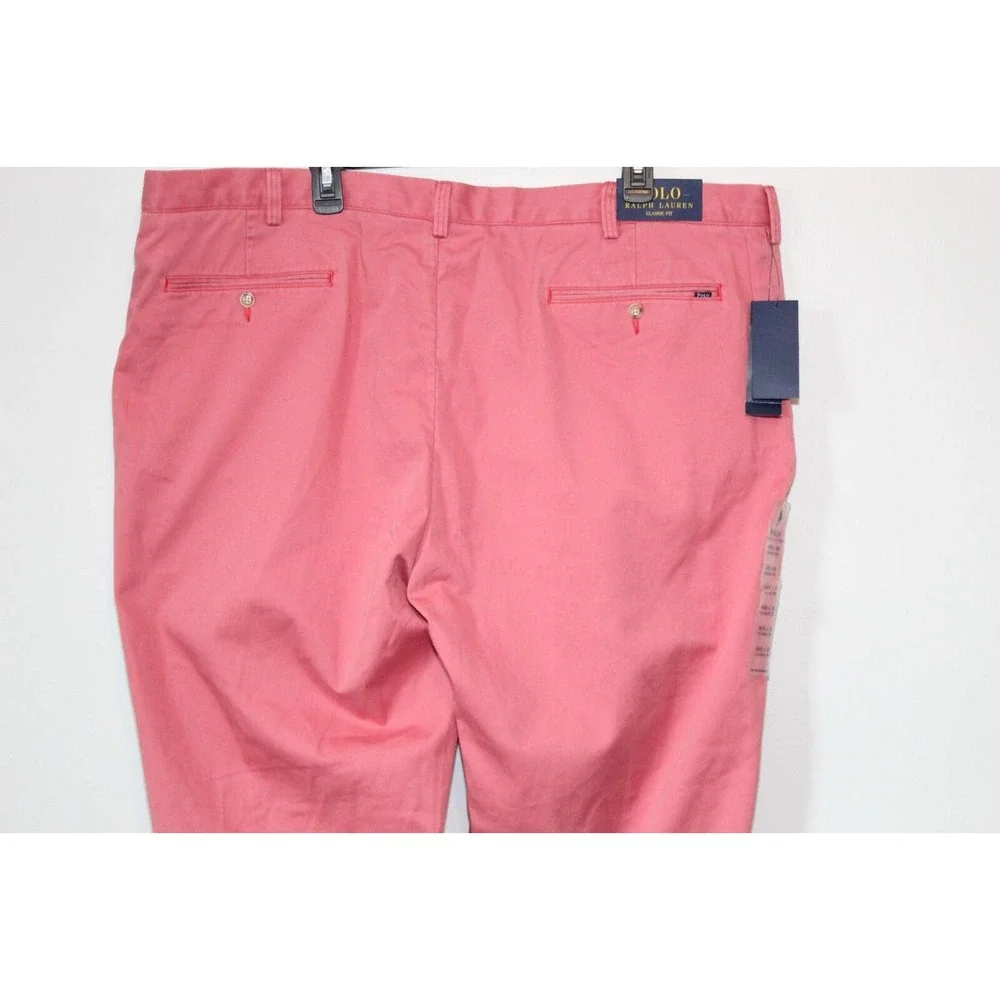 NWT Polo Ralph Lauren Classic Fit Chino Pants Berry Men's Size 46 B x 30 H14459 - Picture 8 of 12